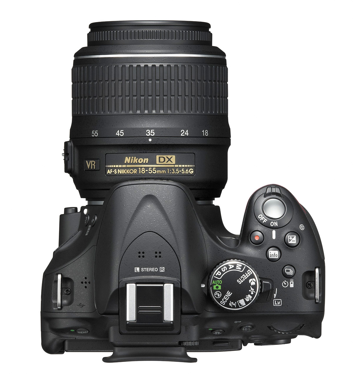 Nikon D5200 Digital SLR - Top & Controls