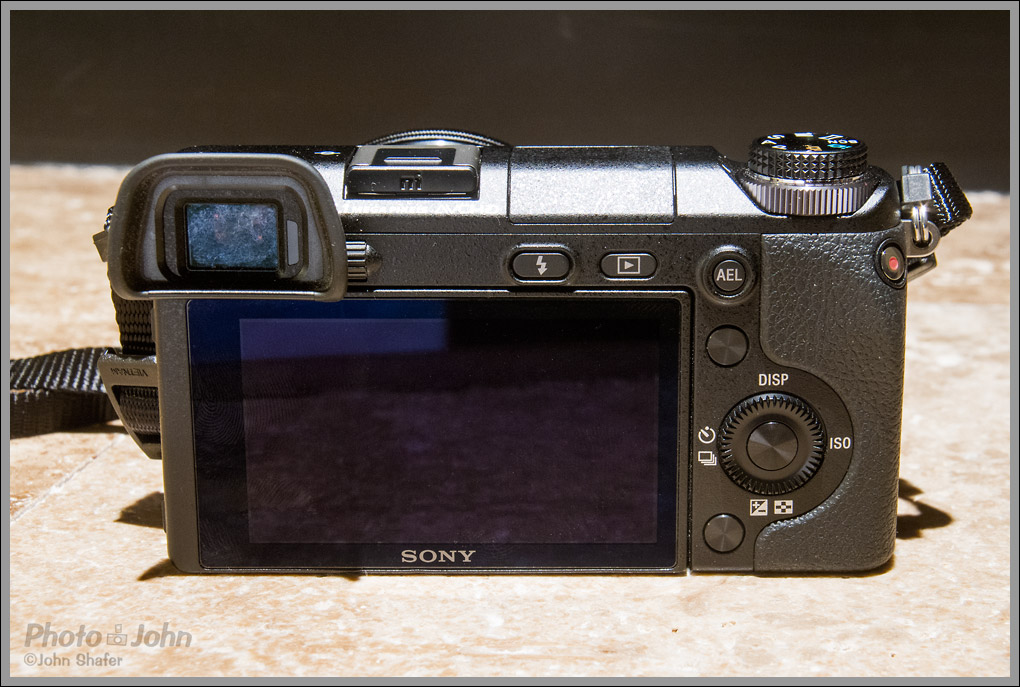 Sony Alpha NEX-6 - Rear View With LCD Display & Electronic Viewfinder