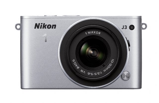 Nikon 1 J3 Mirrorless Camera - Front - Silver