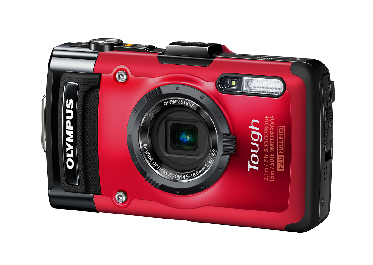 Olympus Stylus Tough TG-2 iHS - Left Front - Red