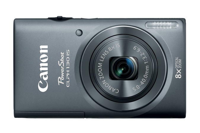 Canon PowerShot ELPH 130 IS - Gray - Front