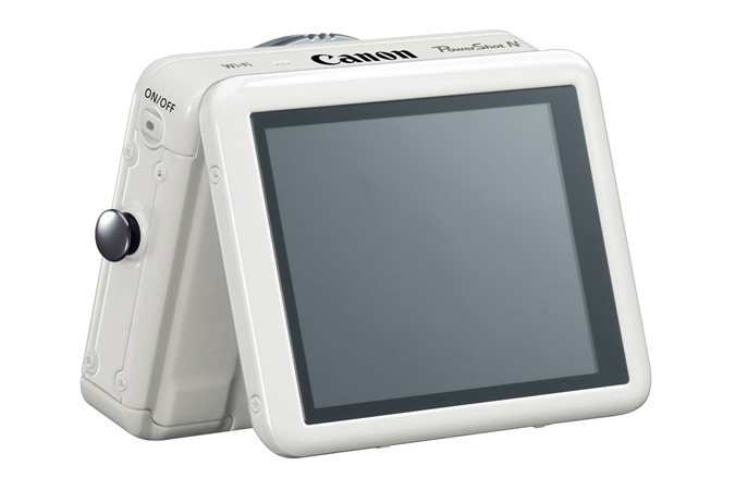 Canon PowerShot N - White - Tilting Touch Screen LCD