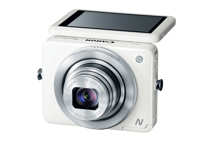 Canon PowerShot N - White - With Tilting Touch Screen Display