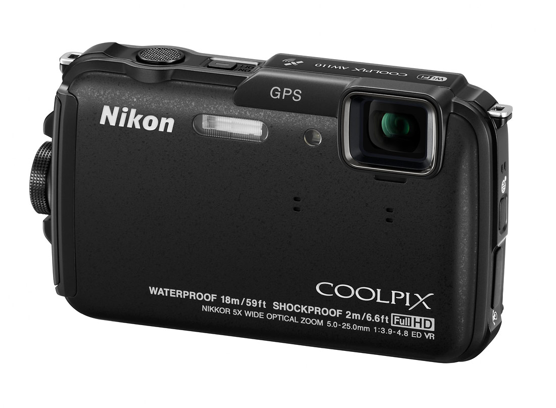 Nikon Coolpix AW110 Rugged Point-and-Shoot - Left - Black
