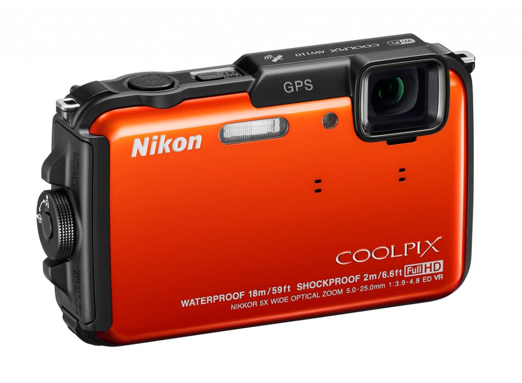 Nikon Coolpix AW110 Rugged Point-and-Shoot - Right - Orange