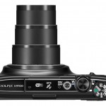 Nikon Coolpix S9500 - Top View With 22x Zoom Lens - Black