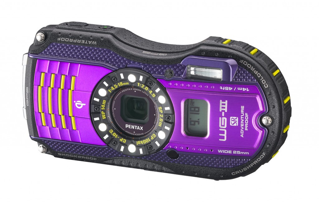 Pentax WG-3 GPS Rugged Waterproof Camera - Purple