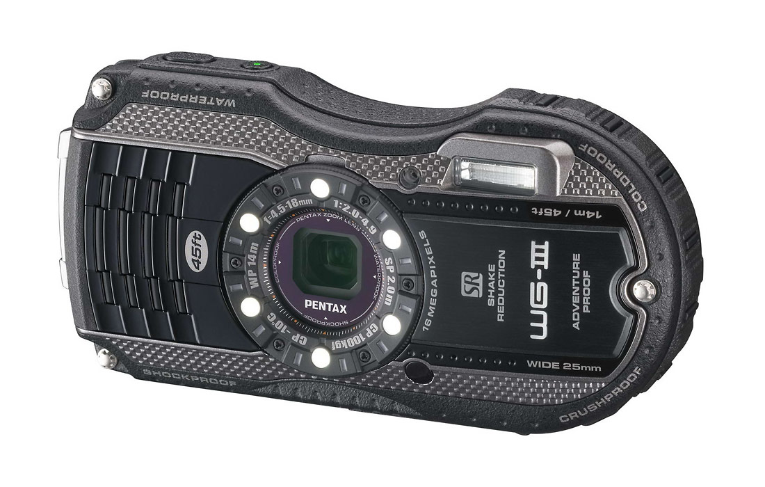 New Pentax WG-3 GPS Adventureproof Camera With f/2.0 Zoom Lens • Camera