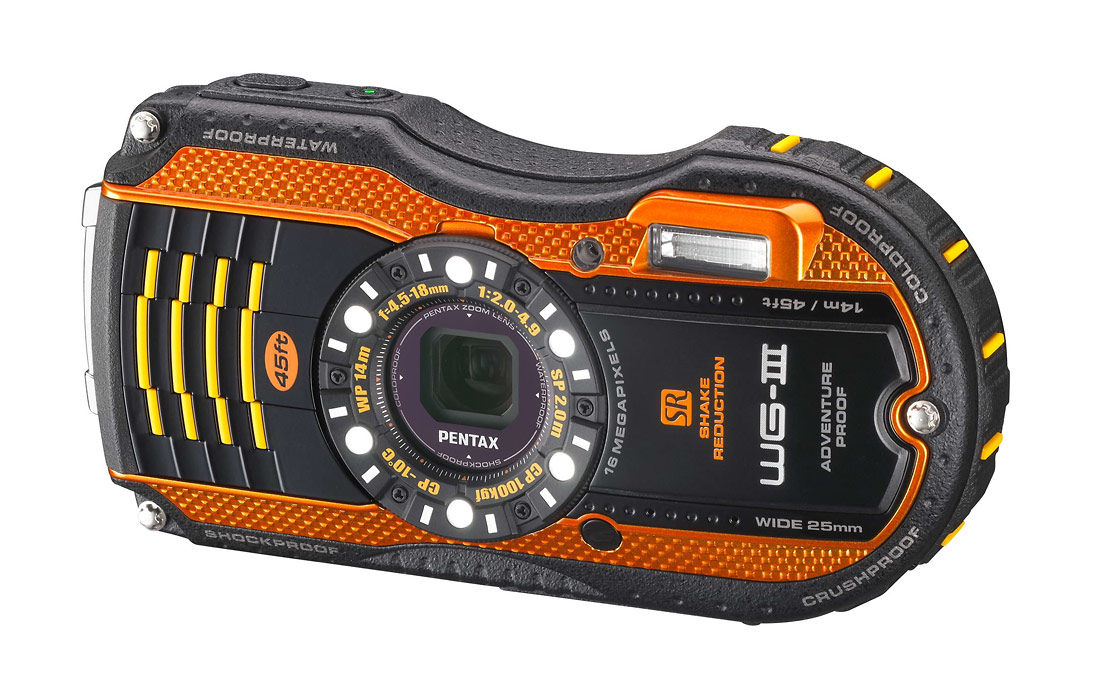 Pentax WG-3 Rugged Waterproof Camera - Orange