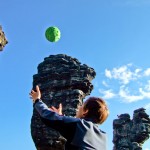 Ball Panoramic Camera Being Thrown