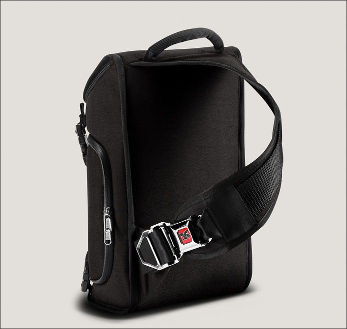 Chrome Niko Messenger Camera Bag - Back View With Strap & Buckle