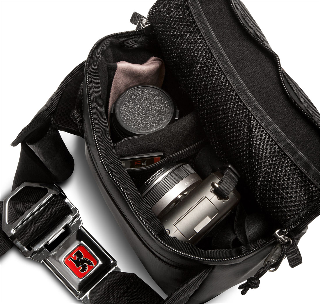 Chrome Niko Sling Camera Bag - Open