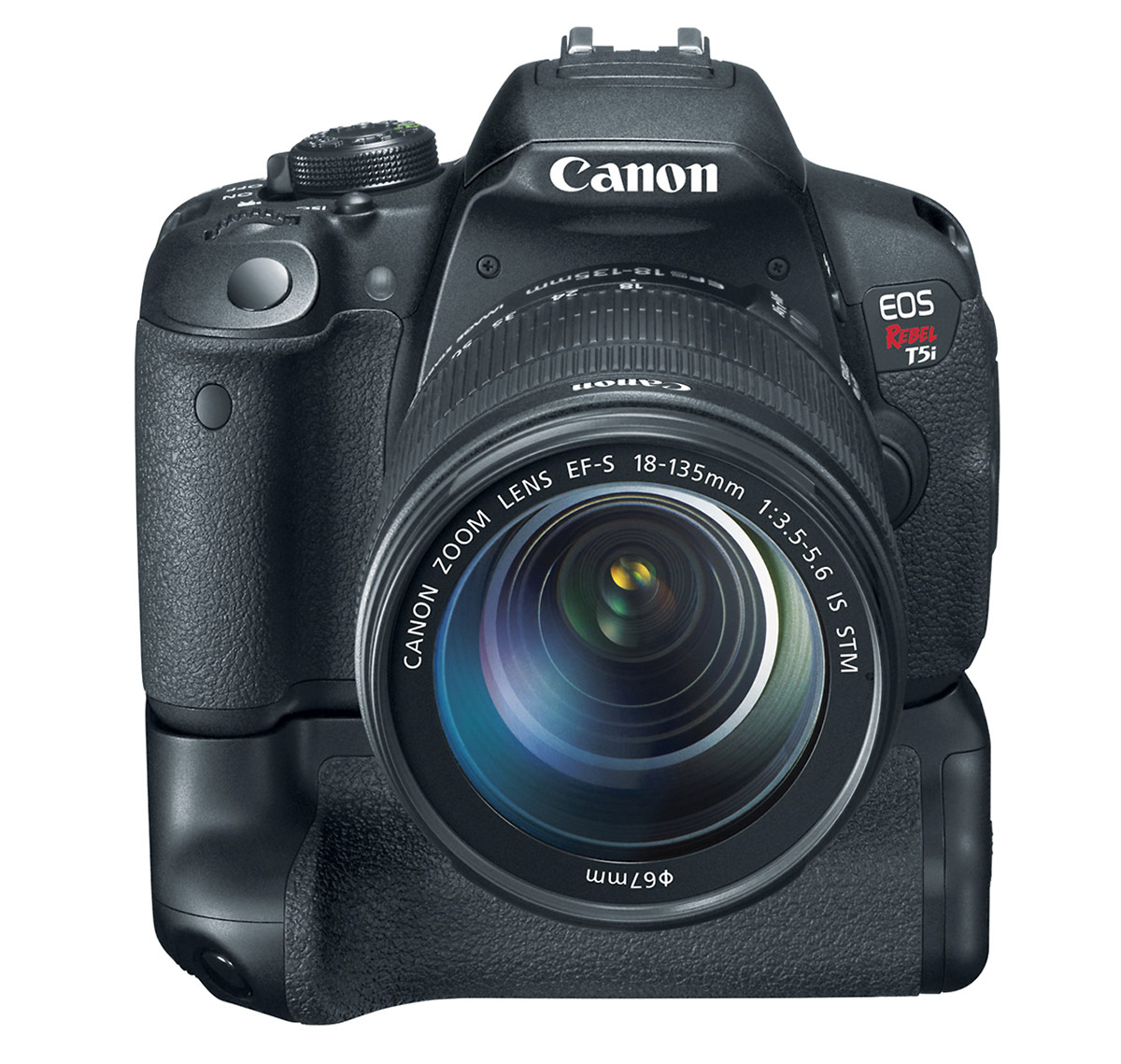 Canon EOS Rebel T5i Digital SLR With Battery Grip