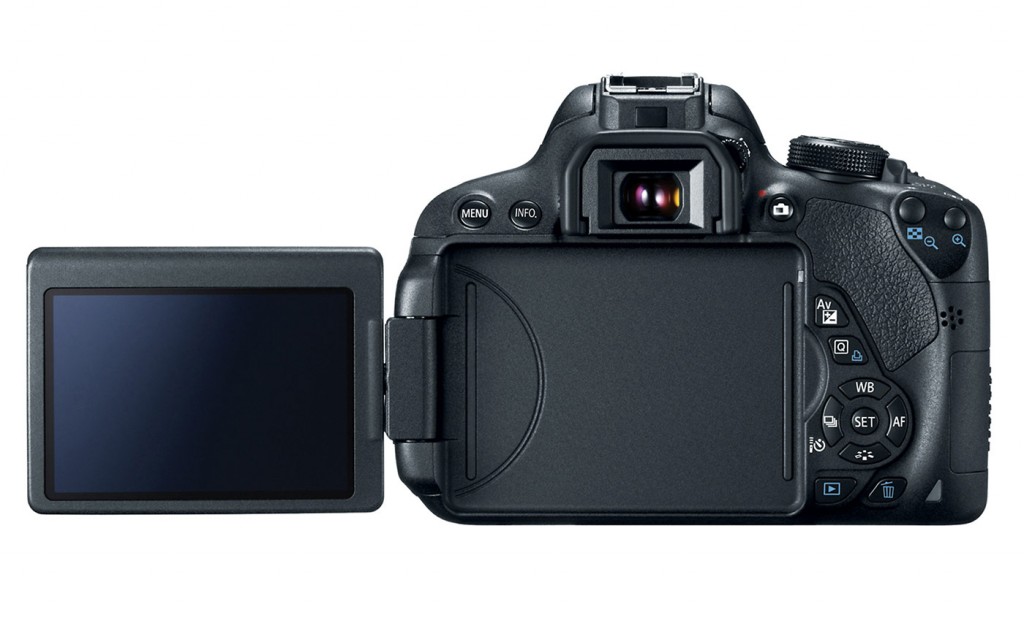 Canon EOS Rebel T5i / EOS 700D - Rear With 3-inch Tilt-Swivel Touchscreen Display