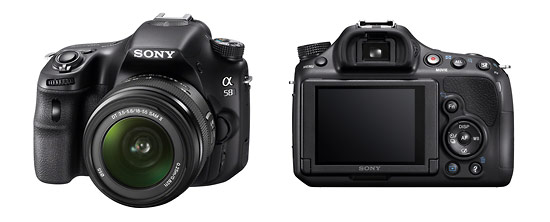 Sony Alpha SLT-A58 Digital SLR - Front & Back