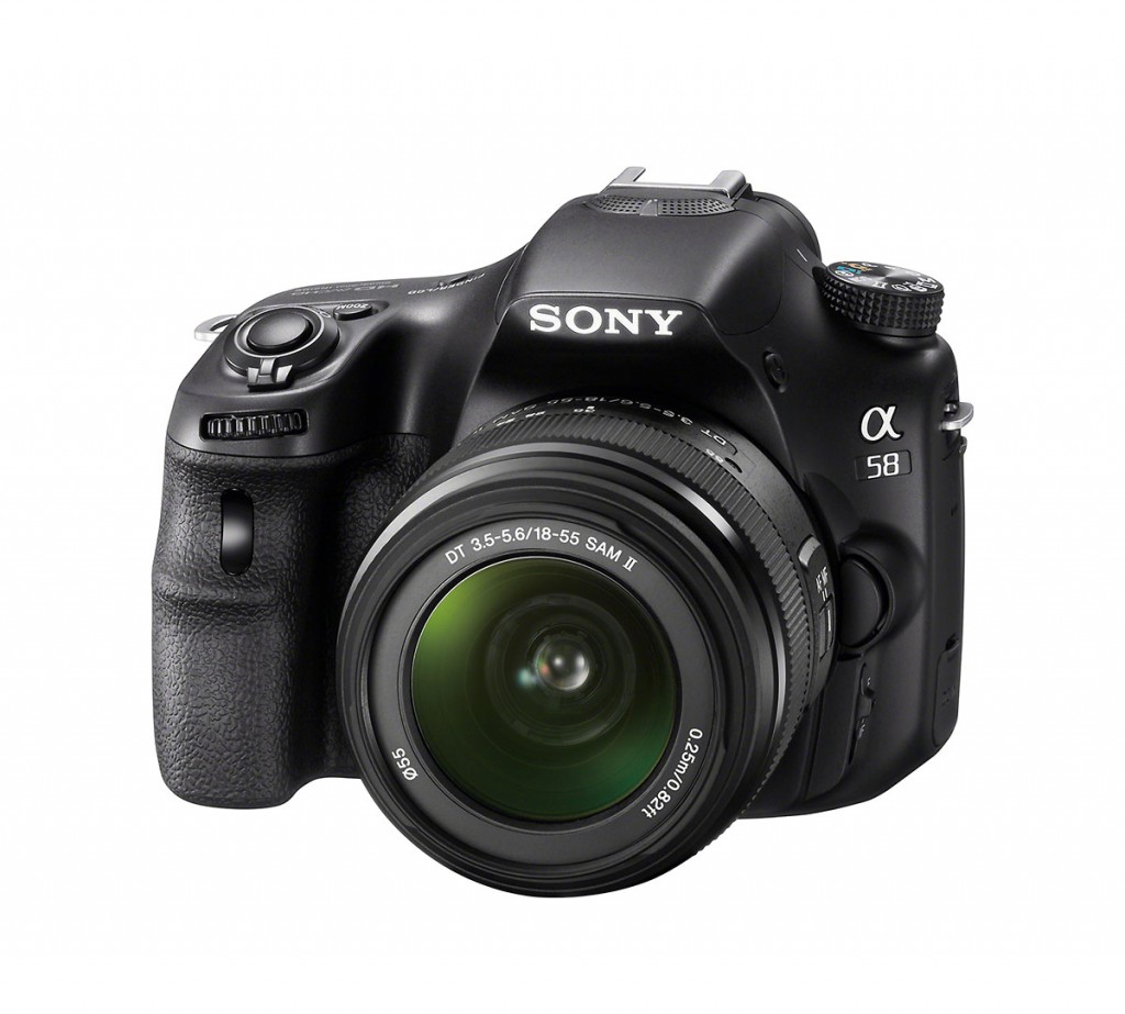 Sony Alpha SLT-A58 DSLR - Front Left