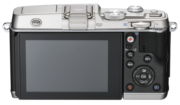 Olympus E-P5 Pen Camera - Rear View - Silver