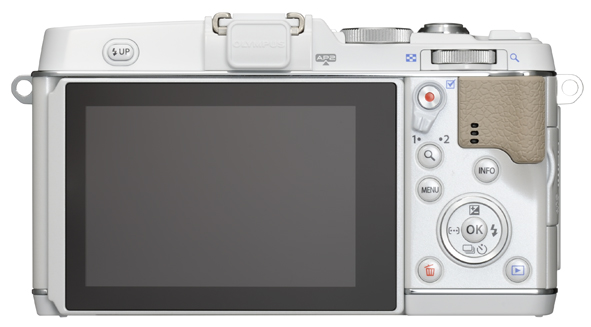 Olympus E-P5 Pen Camera - Rear View - White