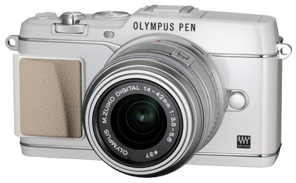 Olympus E-P5 Pen Camera - White - Angle