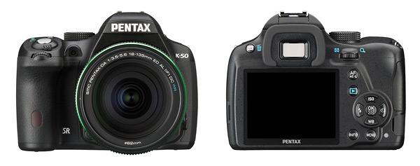 Pentax K-50 DSLR - Front & Back