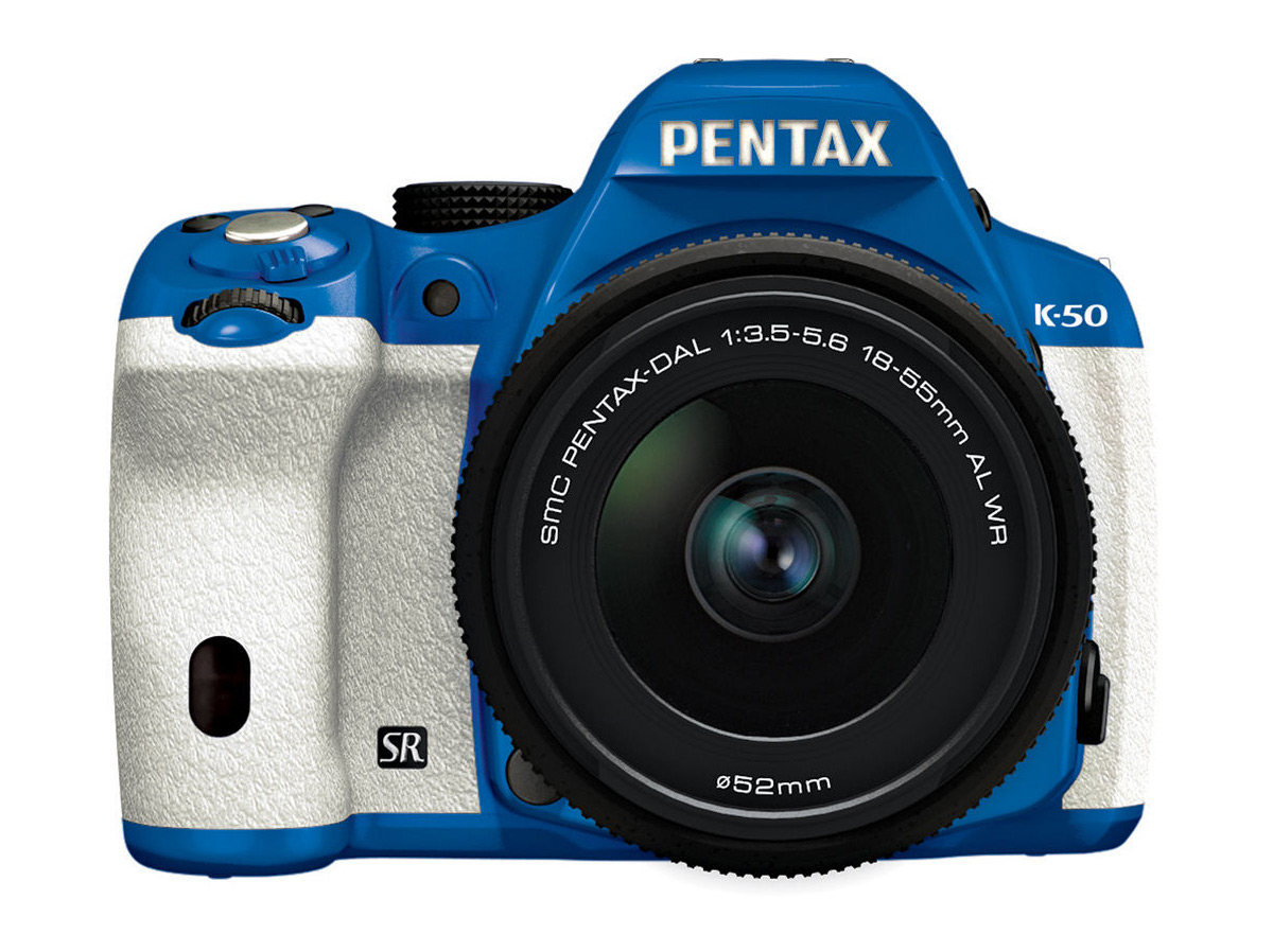 Pentax K-50 DSLR - Blue & White