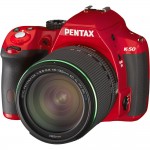Pentax K-50 DSLR - Red - Angle