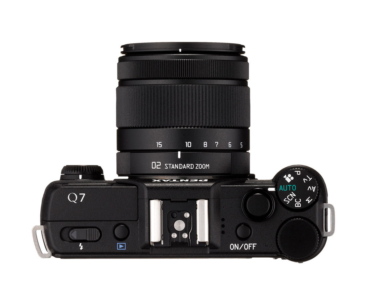 Pentax Q7 Mirrorless Camera - Top View - Black