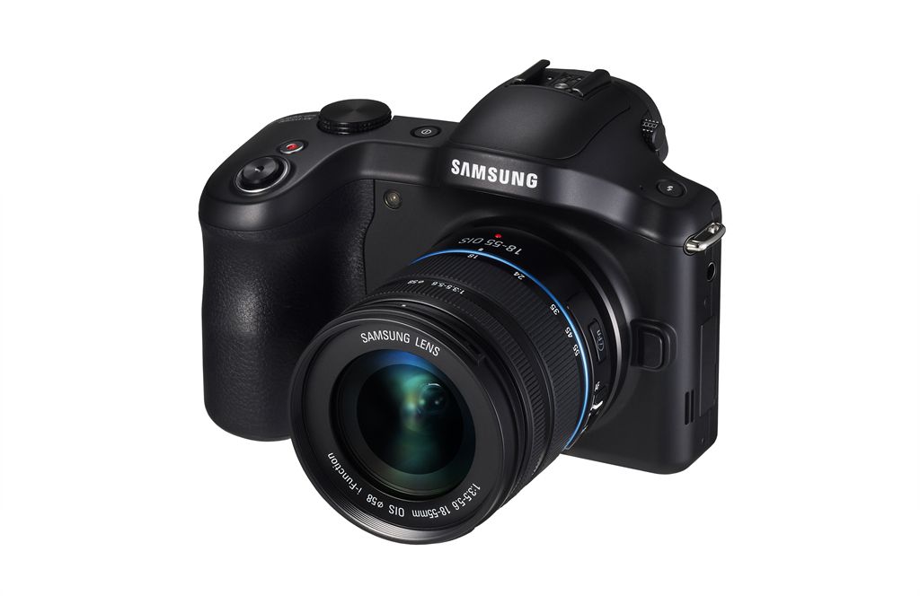 Samsung Galaxy NX Android-Powered Camera - Angle View