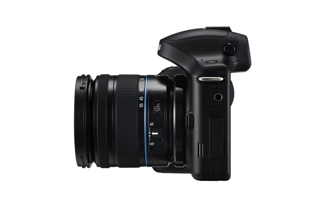 Samsung Galaxy NX Android-Powered Camera - Side View