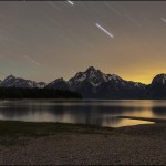 "Star Trails Over the Tetons" by CaraRose