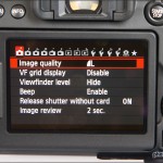 Canon EOS 70D - Main Menu