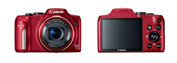 Canon PowerShot SX170 IS Point-and-Shoot - Front & Back