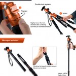 The Fotopro C5i Tripod Converts To A Monopod