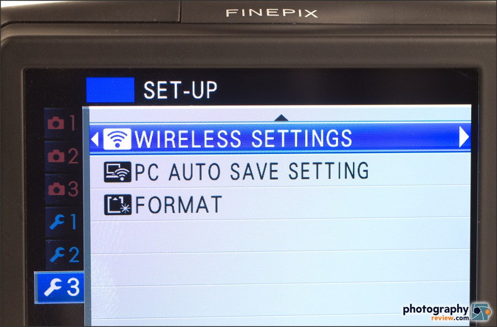 Fujfilm FinePix F900 EXR - Built-in Wi-Fi Menu