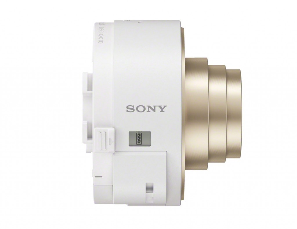 Sony Cybershot QX10 "Lens-Style" Camera - White - Right