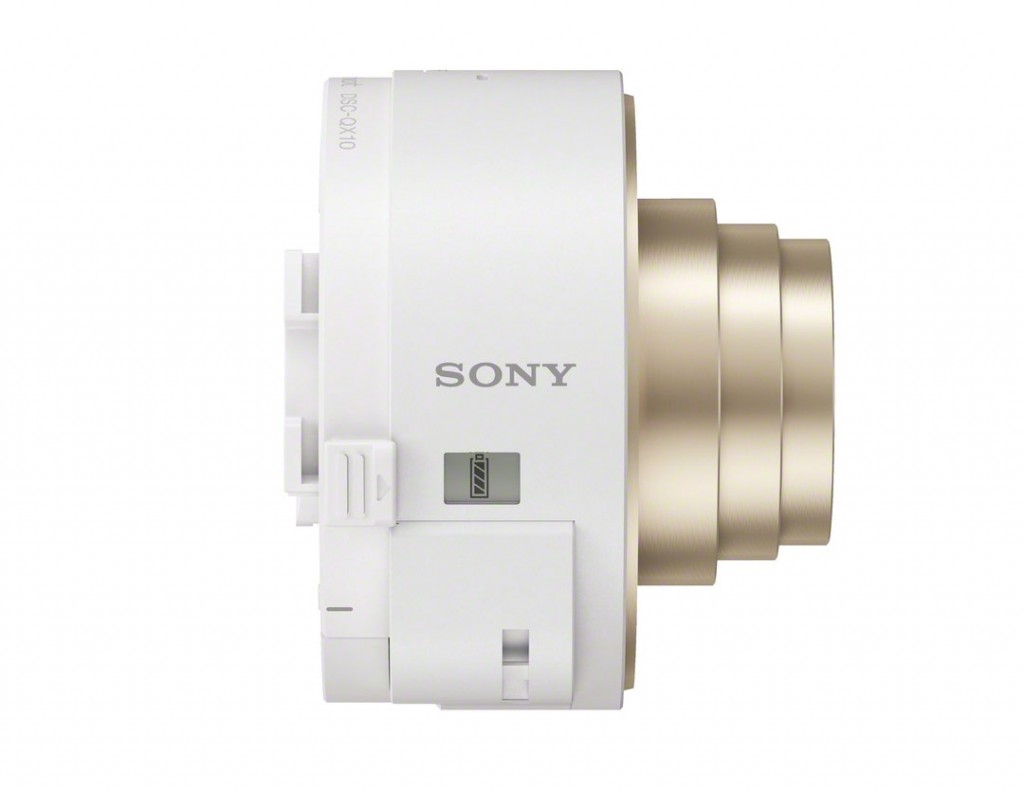 Sony Cybershot QX10 "Lens-Style" Camera - White - Right