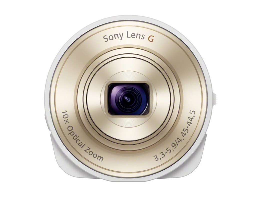 Sony Cybershot QX10 "Lens-Style" Camera - White - Front