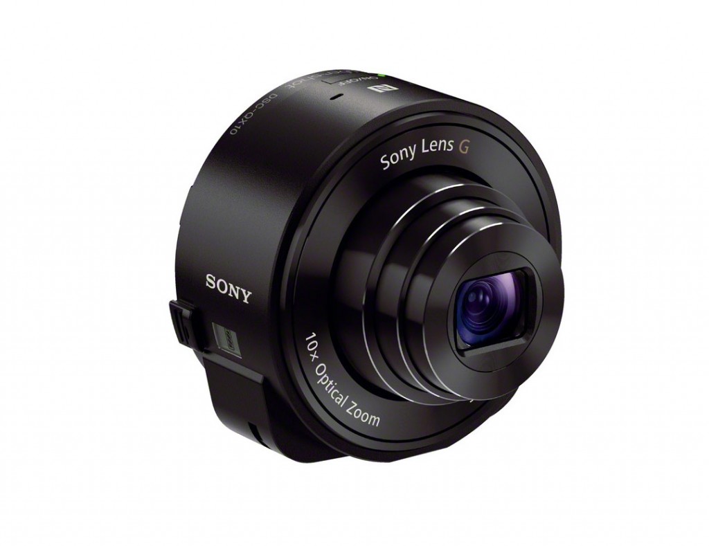 Sony Cybershot QX10 "Lens-Style" Camera - Angle View - Black