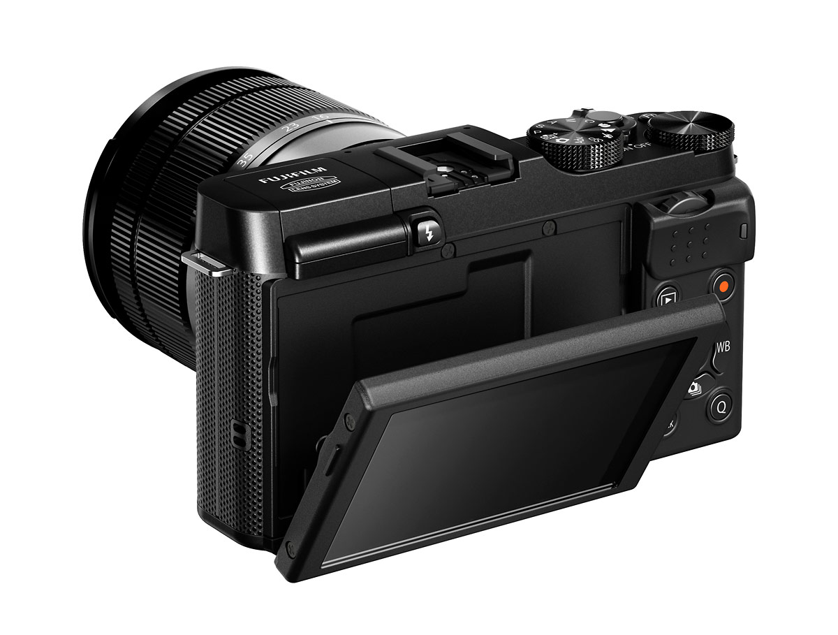 Fujifilm X-A1 - Rear View With Tilting 3-Inch LCD Display