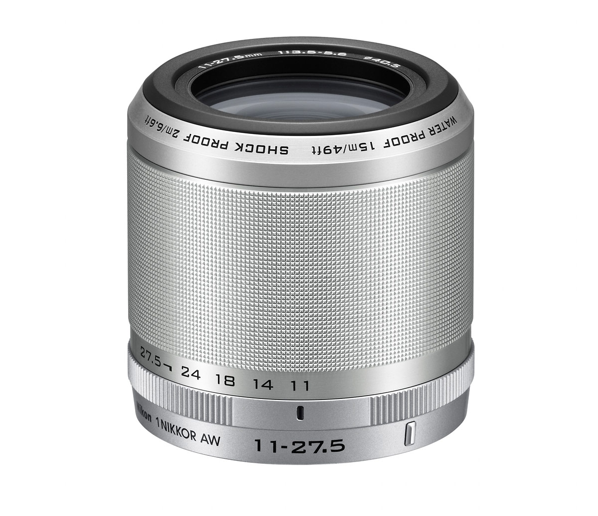 Nikon 1 Nikkor AW 11-27.5mm f/3.5-5.6 Zoom Lens - Silver