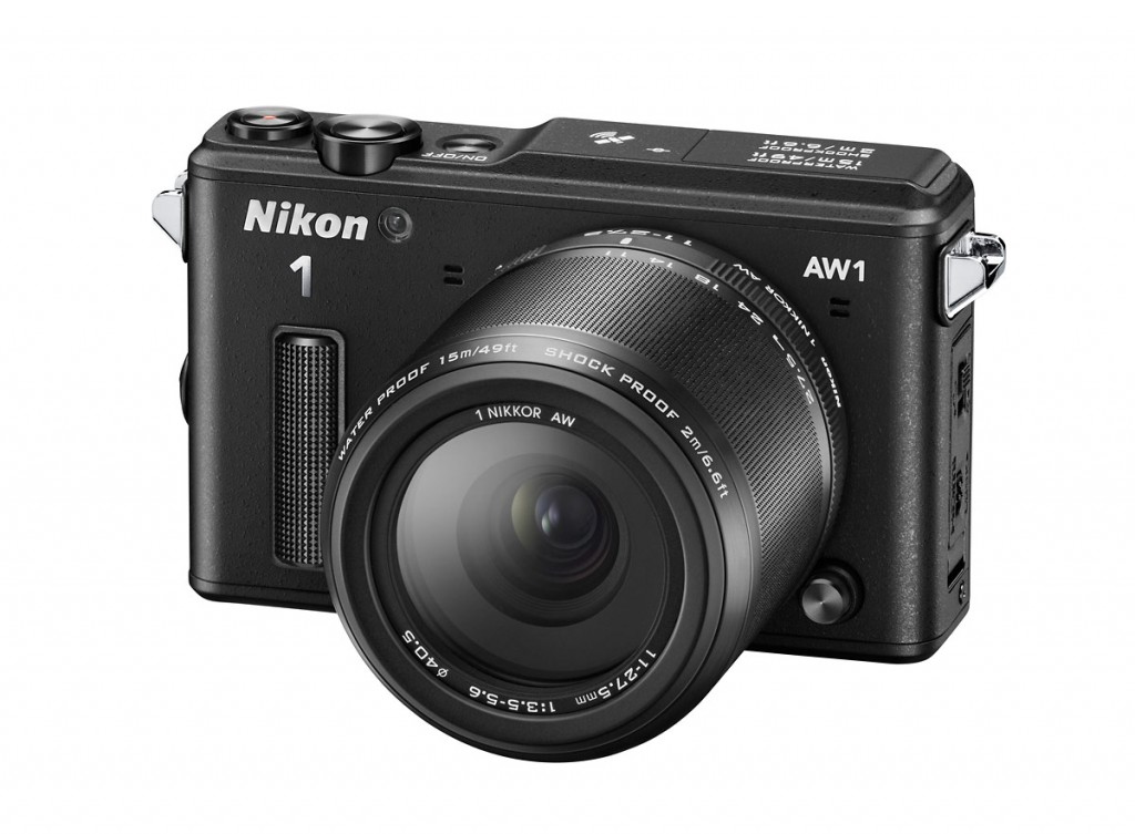 Nikon 1 AW1 Waterproof Interchangeable Lens Camera - Left - Black