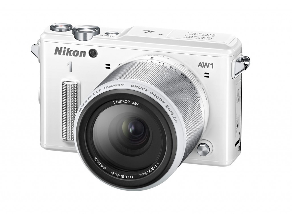 Nikon 1 AW1 Waterproof Interchangeable Lens Camera - Left - White