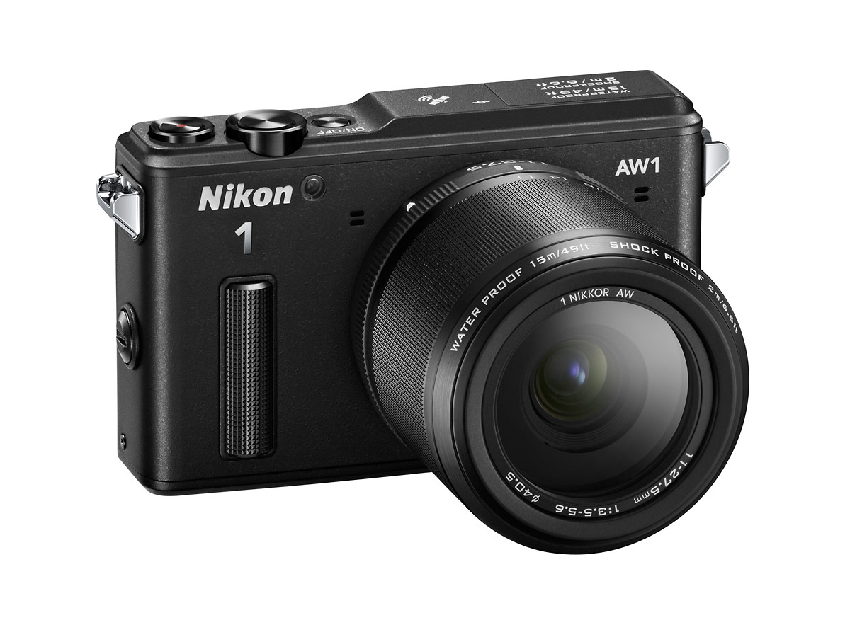Nikon 1 AW1 Waterproof Interchangeable Lens Camera - Right - Black