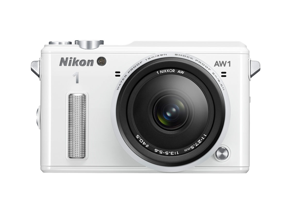 Nikon 1 AW1 Rugged Mirrorless Camera - Front - White