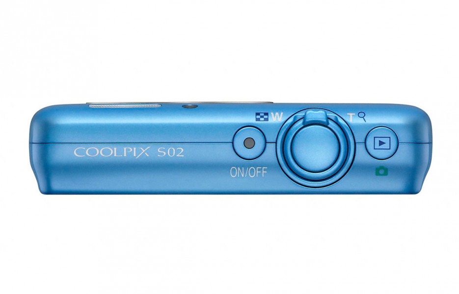 Nikon Coolpix S02 - Top View - Blue