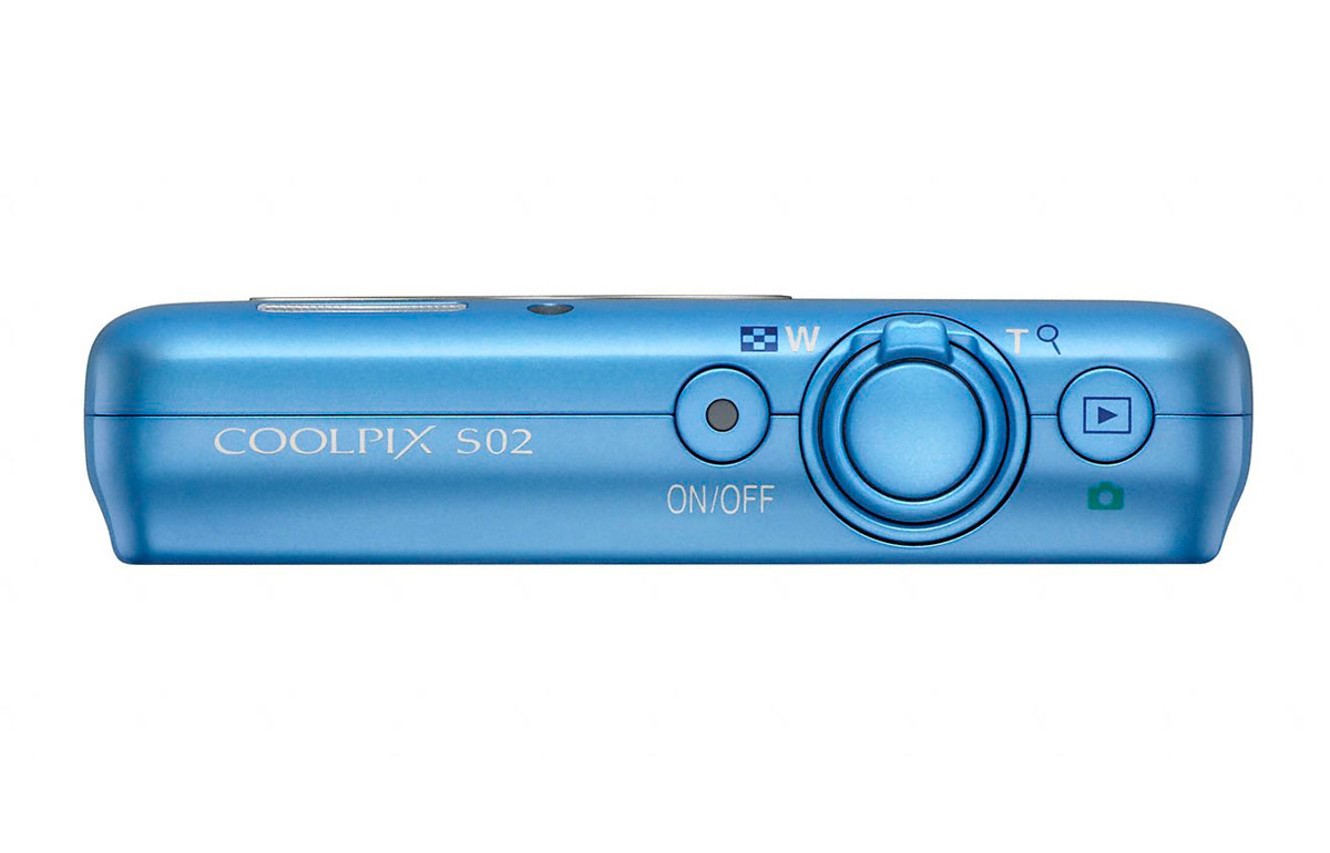 Nikon Coolpix S02 - Top View - Blue