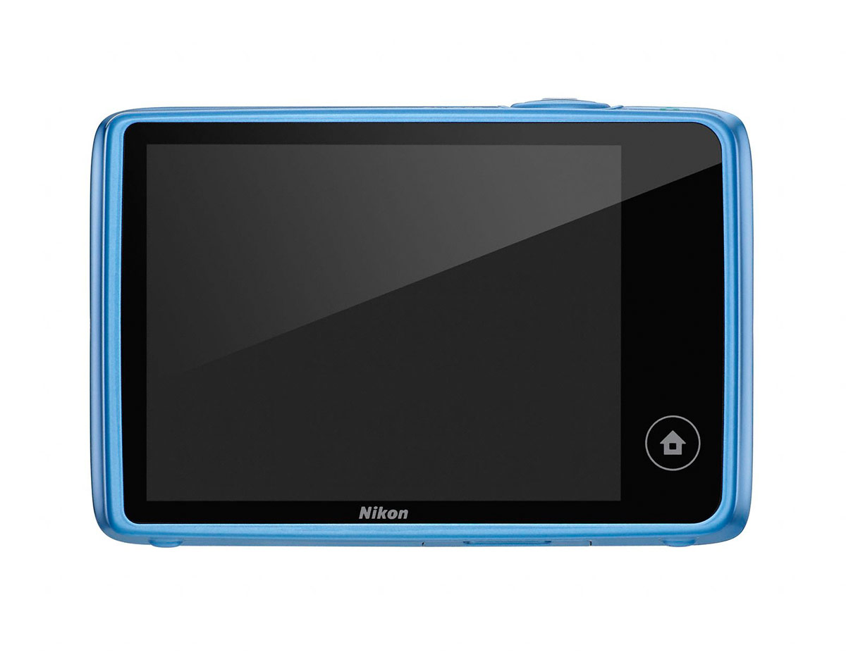 Nikon Coolpix S02 - Rear Touchscreen LCD - Blue