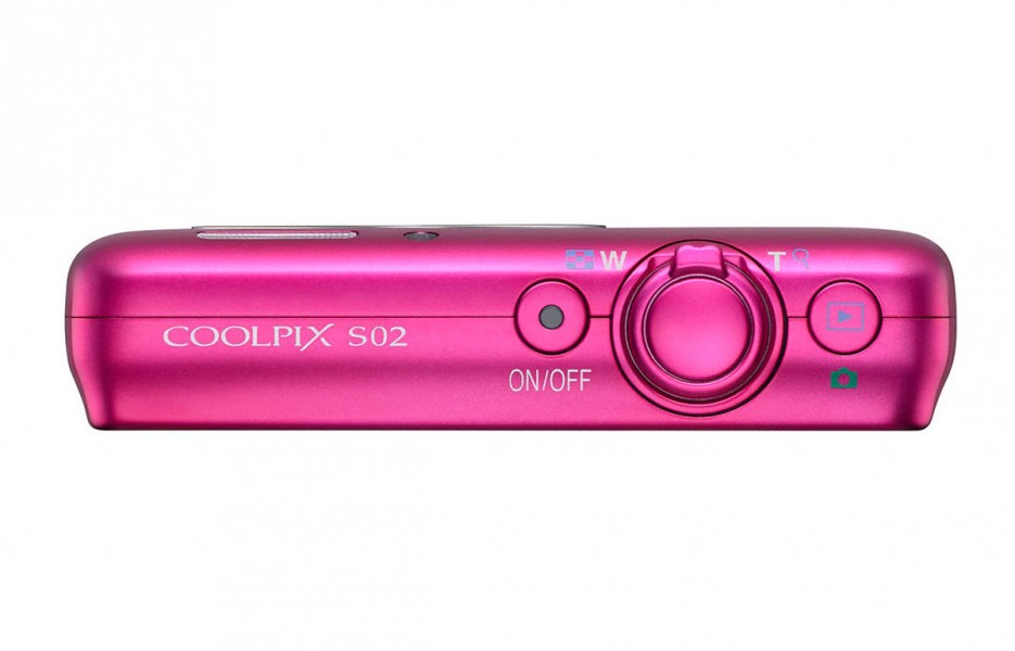 Nikon Coolpix S02 - Top View - Pink