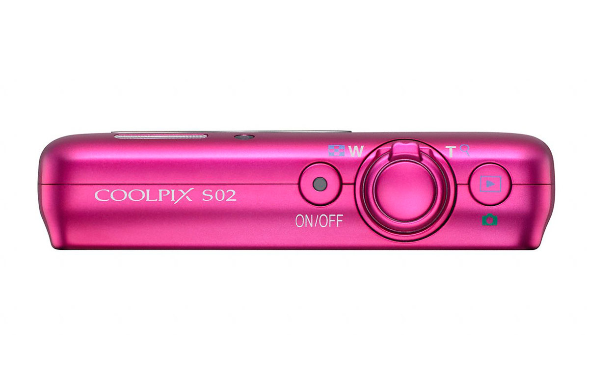 Nikon Coolpix S02 - Top View - Pink