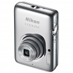 Nikon Coolpix S02 - Silver - Vertical Angle View